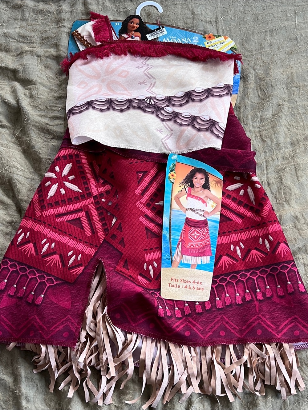 NWT Girls Moana Halloween Costume Size 4-6